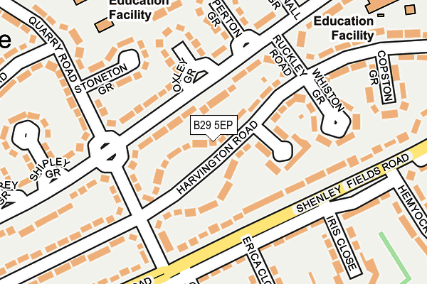 B29 5EP map - OS OpenMap – Local (Ordnance Survey)