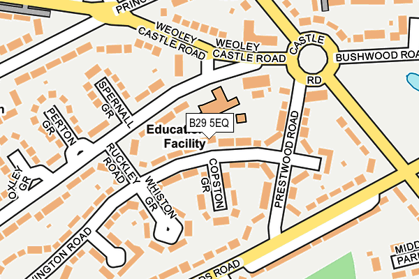 B29 5EQ map - OS OpenMap – Local (Ordnance Survey)