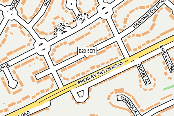 B29 5ER map - OS OpenMap – Local (Ordnance Survey)