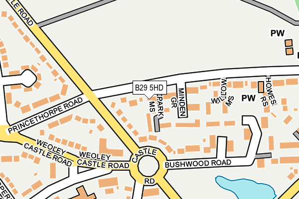 B29 5HD map - OS OpenMap – Local (Ordnance Survey)