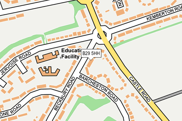 B29 5HH map - OS OpenMap – Local (Ordnance Survey)