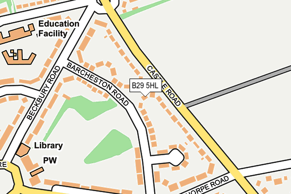 B29 5HL map - OS OpenMap – Local (Ordnance Survey)