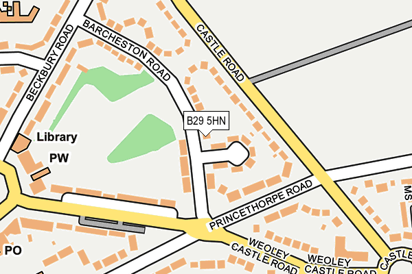 B29 5HN map - OS OpenMap – Local (Ordnance Survey)