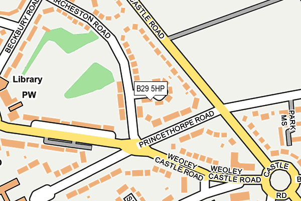 B29 5HP map - OS OpenMap – Local (Ordnance Survey)