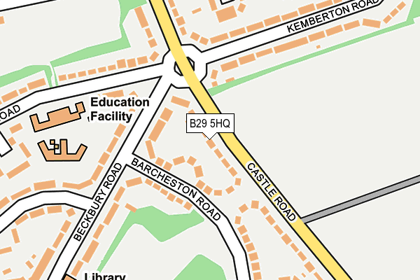 B29 5HQ map - OS OpenMap – Local (Ordnance Survey)