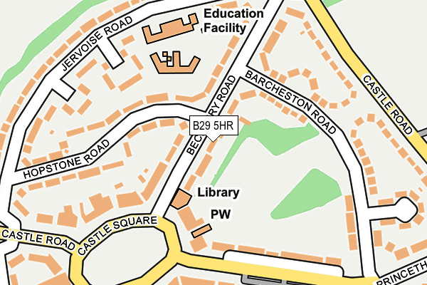 B29 5HR map - OS OpenMap – Local (Ordnance Survey)