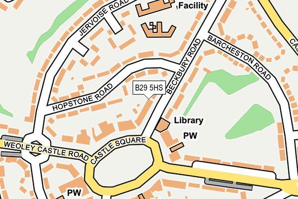 B29 5HS map - OS OpenMap – Local (Ordnance Survey)