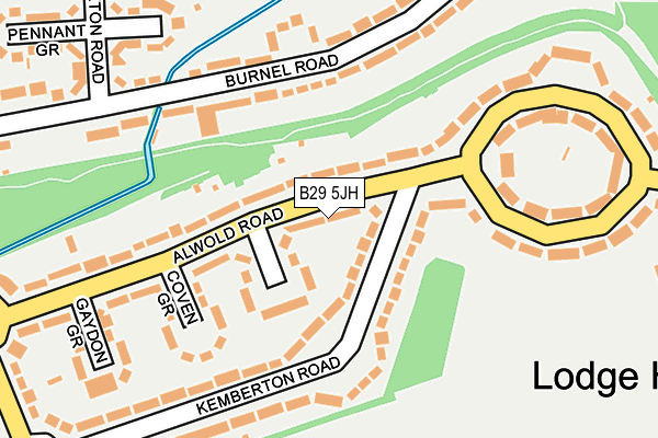 B29 5JH map - OS OpenMap – Local (Ordnance Survey)