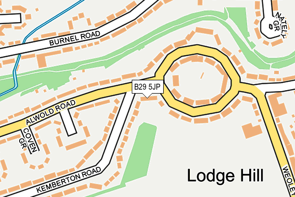B29 5JP map - OS OpenMap – Local (Ordnance Survey)