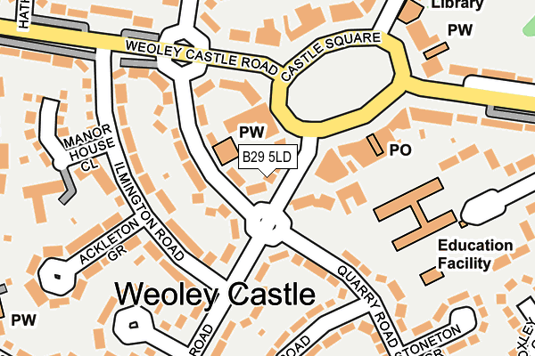 B29 5LD map - OS OpenMap – Local (Ordnance Survey)