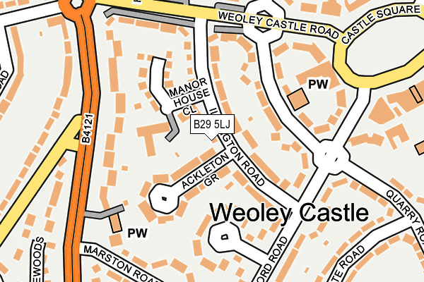 B29 5LJ map - OS OpenMap – Local (Ordnance Survey)