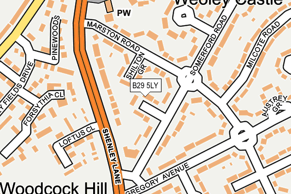 B29 5LY map - OS OpenMap – Local (Ordnance Survey)