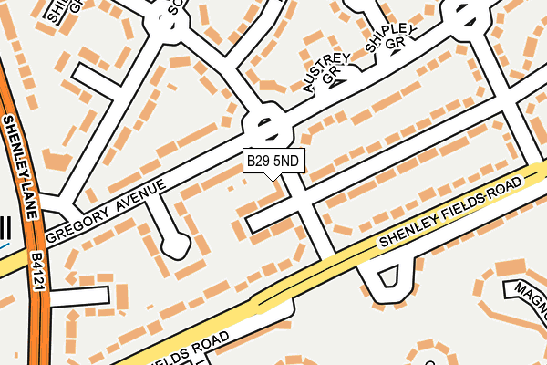B29 5ND map - OS OpenMap – Local (Ordnance Survey)