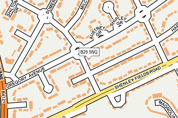 B29 5NQ map - OS OpenMap – Local (Ordnance Survey)