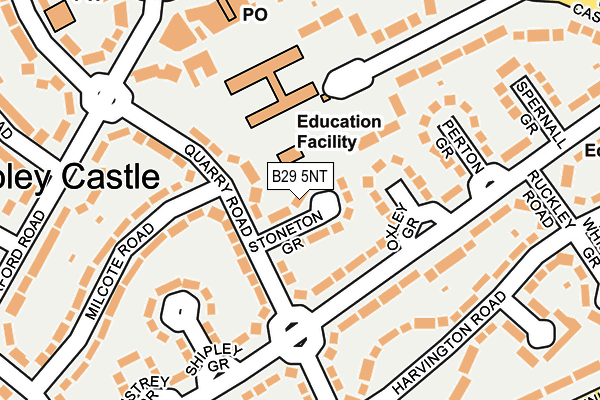 B29 5NT map - OS OpenMap – Local (Ordnance Survey)