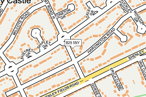 B29 5NY map - OS OpenMap – Local (Ordnance Survey)