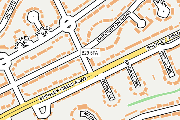 B29 5PA map - OS OpenMap – Local (Ordnance Survey)