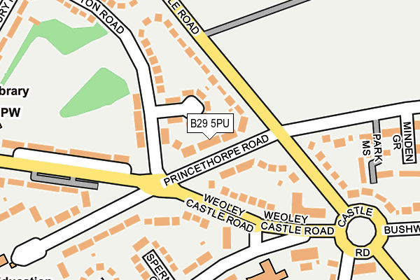 B29 5PU map - OS OpenMap – Local (Ordnance Survey)