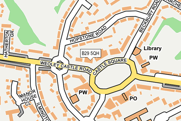 B29 5QH map - OS OpenMap – Local (Ordnance Survey)