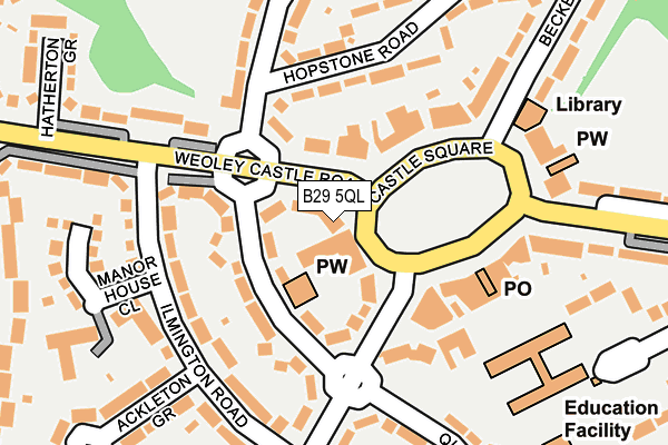 B29 5QL map - OS OpenMap – Local (Ordnance Survey)