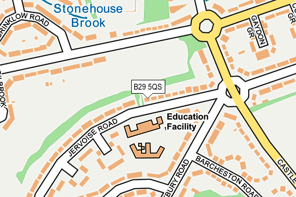 B29 5QS map - OS OpenMap – Local (Ordnance Survey)