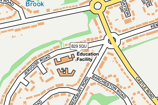 B29 5QU map - OS OpenMap – Local (Ordnance Survey)