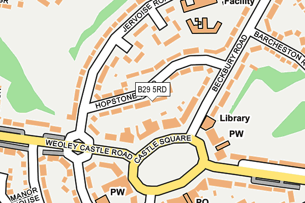 B29 5RD map - OS OpenMap – Local (Ordnance Survey)