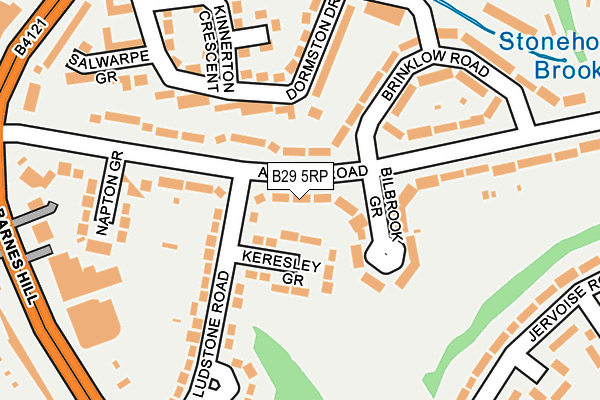 B29 5RP map - OS OpenMap – Local (Ordnance Survey)