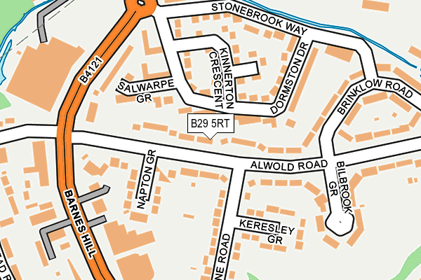 B29 5RT map - OS OpenMap – Local (Ordnance Survey)