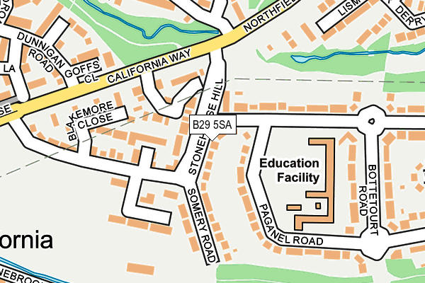 B29 5SA map - OS OpenMap – Local (Ordnance Survey)