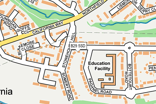 B29 5SD map - OS OpenMap – Local (Ordnance Survey)