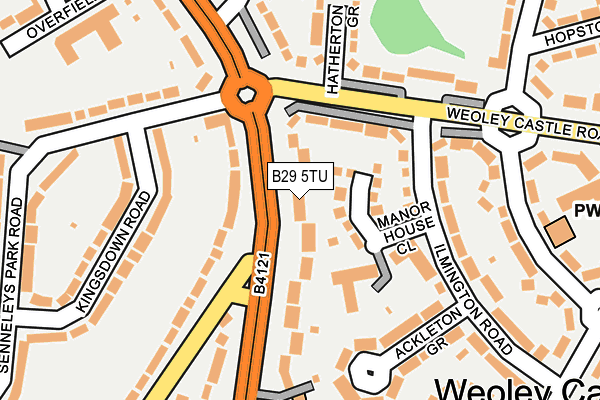 B29 5TU map - OS OpenMap – Local (Ordnance Survey)