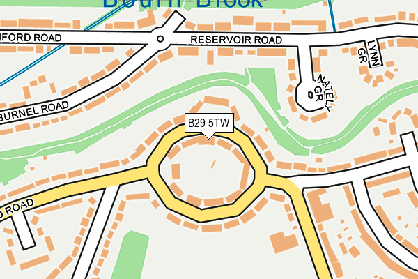 B29 5TW map - OS OpenMap – Local (Ordnance Survey)