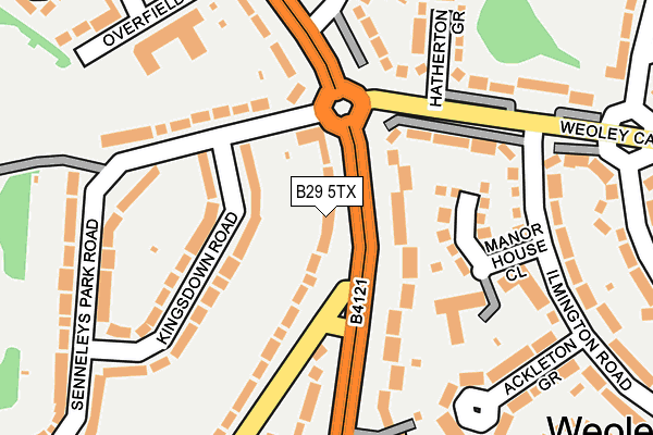 B29 5TX map - OS OpenMap – Local (Ordnance Survey)