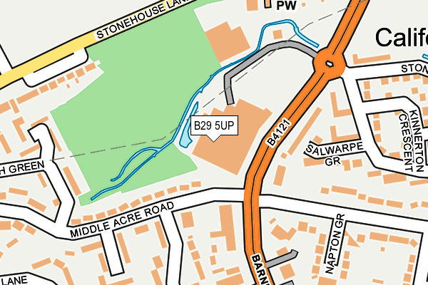 B29 5UP map - OS OpenMap – Local (Ordnance Survey)