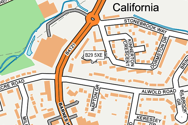 B29 5XE map - OS OpenMap – Local (Ordnance Survey)