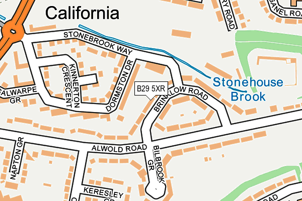 B29 5XR map - OS OpenMap – Local (Ordnance Survey)