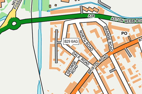 B29 6AG map - OS OpenMap – Local (Ordnance Survey)