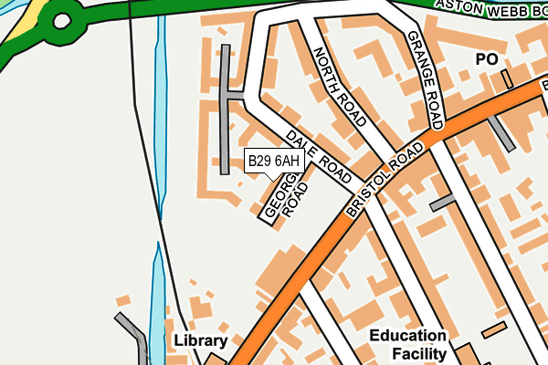 B29 6AH map - OS OpenMap – Local (Ordnance Survey)