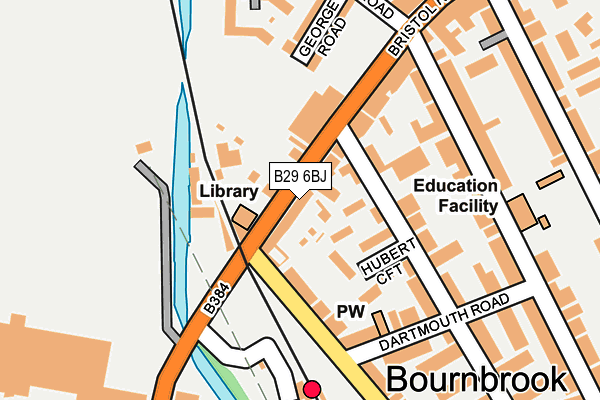 B29 6BJ map - OS OpenMap – Local (Ordnance Survey)