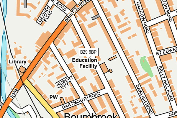 B29 6BP map - OS OpenMap – Local (Ordnance Survey)