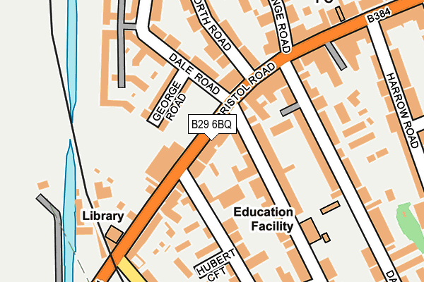 B29 6BQ map - OS OpenMap – Local (Ordnance Survey)