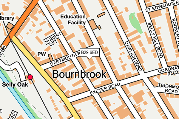 B29 6ED map - OS OpenMap – Local (Ordnance Survey)