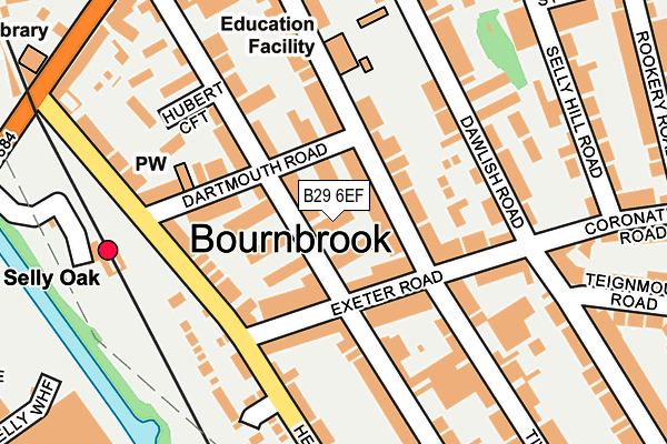 B29 6EF map - OS OpenMap – Local (Ordnance Survey)