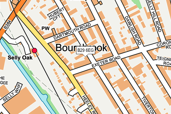 B29 6EG map - OS OpenMap – Local (Ordnance Survey)
