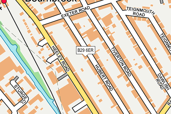 B29 6ER map - OS OpenMap – Local (Ordnance Survey)