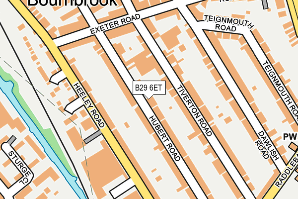 B29 6ET map - OS OpenMap – Local (Ordnance Survey)
