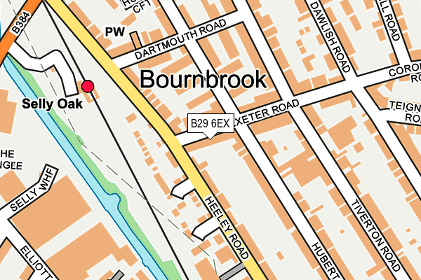 B29 6EX map - OS OpenMap – Local (Ordnance Survey)