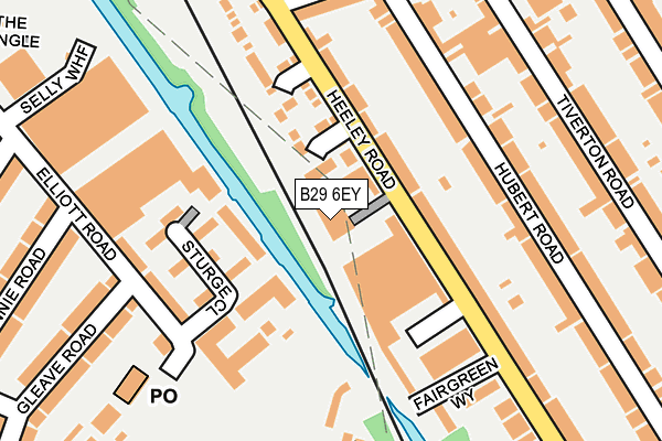B29 6EY map - OS OpenMap – Local (Ordnance Survey)