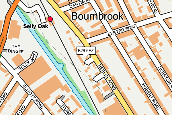 B29 6EZ map - OS OpenMap – Local (Ordnance Survey)